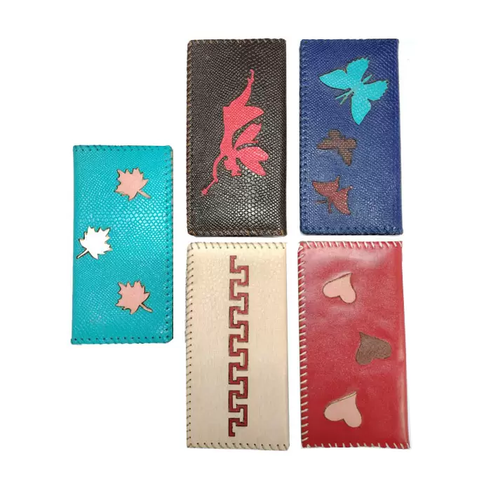 کیف پول چرم مصنوعی دست دوز