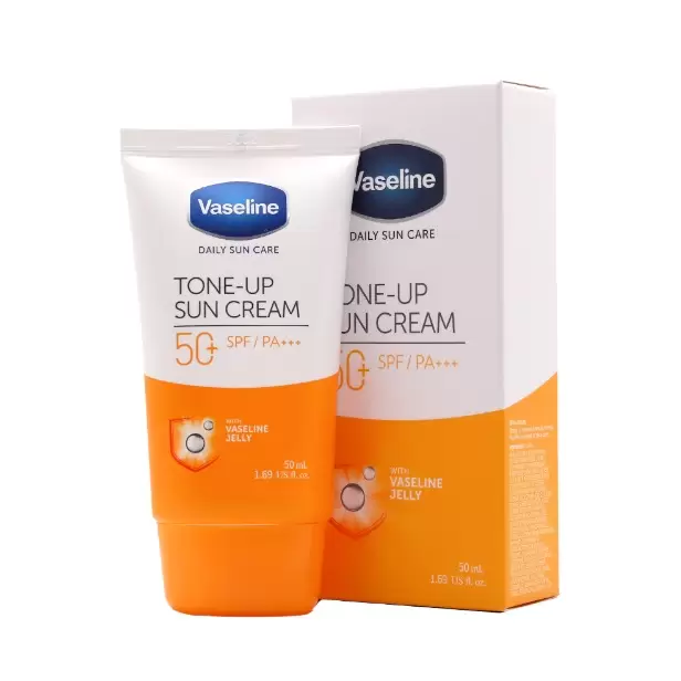 کرم ضد افتاب بی رنگ وازلین SPF50 مناسب پوست خشک حجم 50 میل