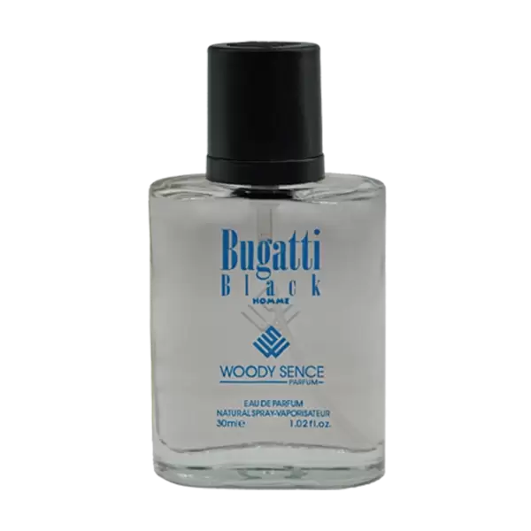 عطر جیبی مردانه وودی سنس بوگاتی بلک Bugatti Black حجم 30 میل